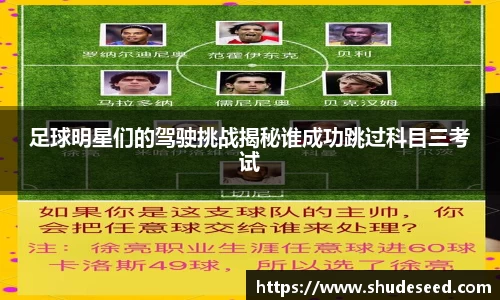 足球明星们的驾驶挑战揭秘谁成功跳过科目三考试